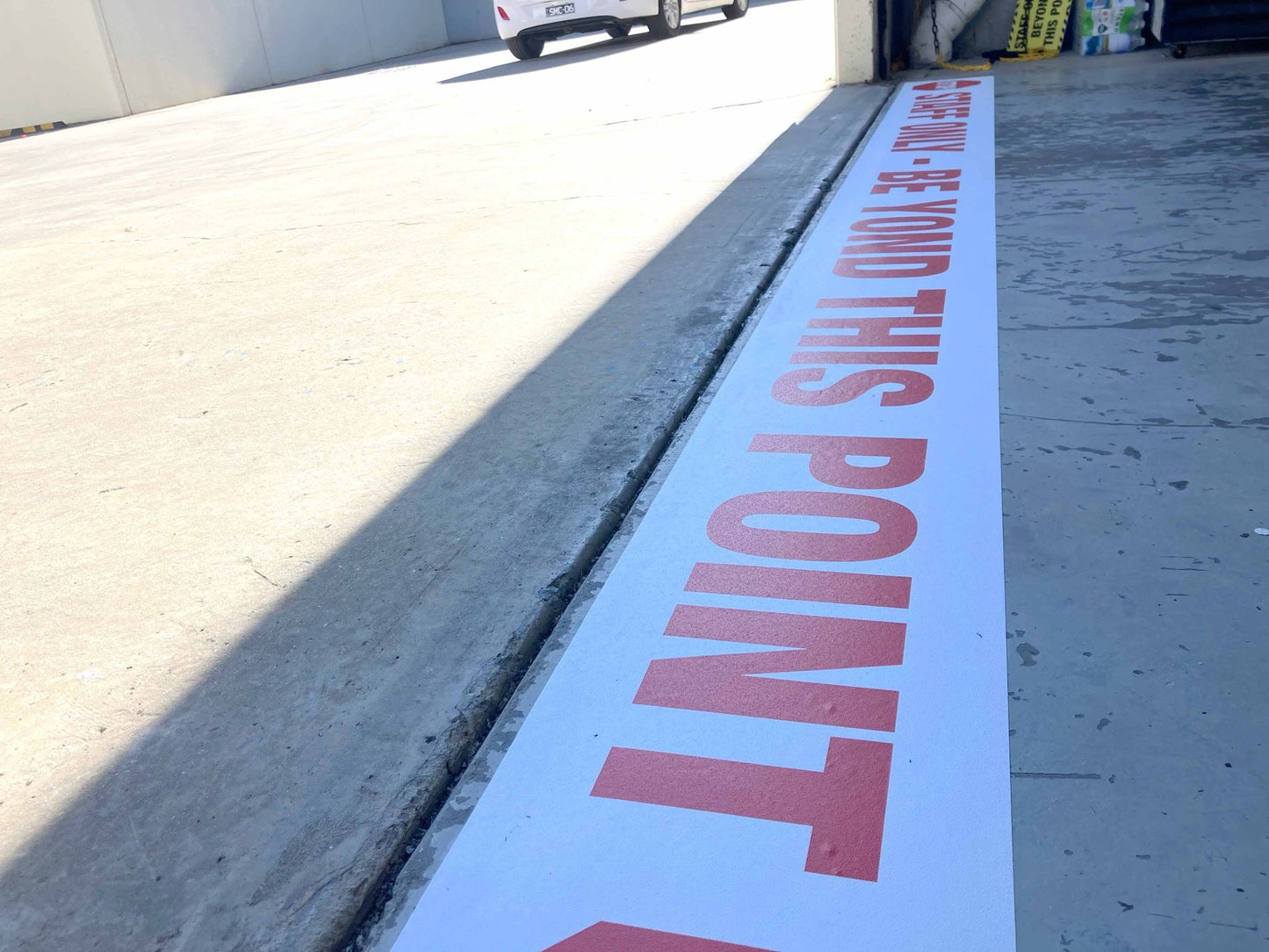 Stop Staff - Only Beyond This Point - Floor Sticker - New Signs