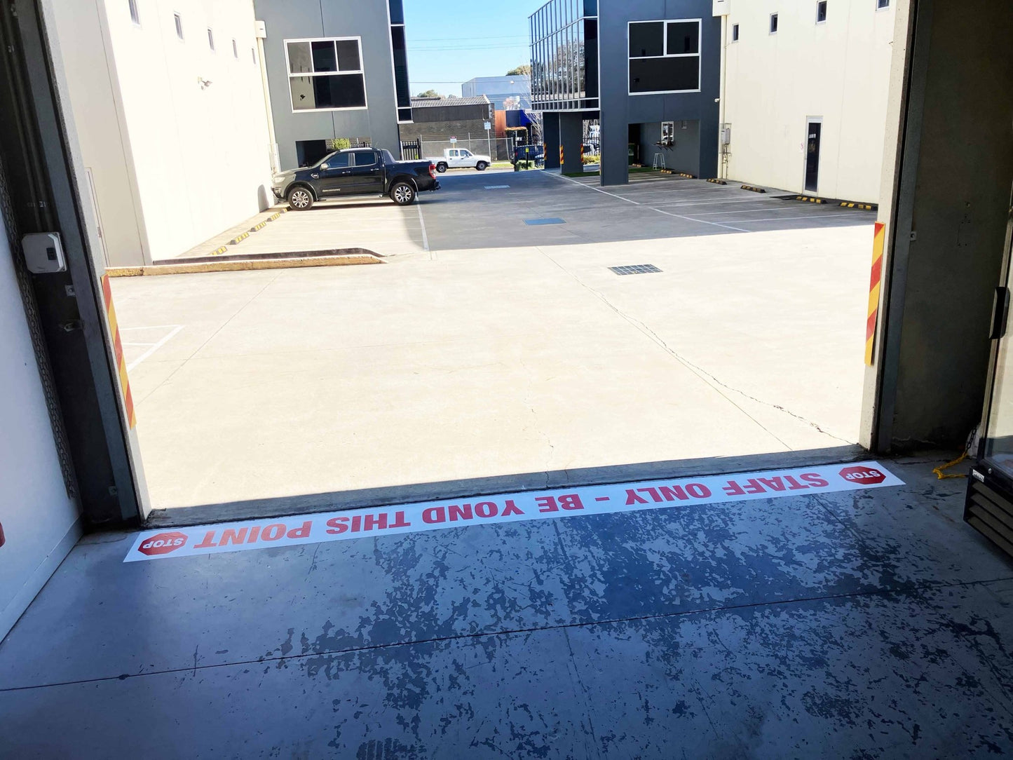 Stop Staff - Only Beyond This Point - Floor Sticker - New Signs