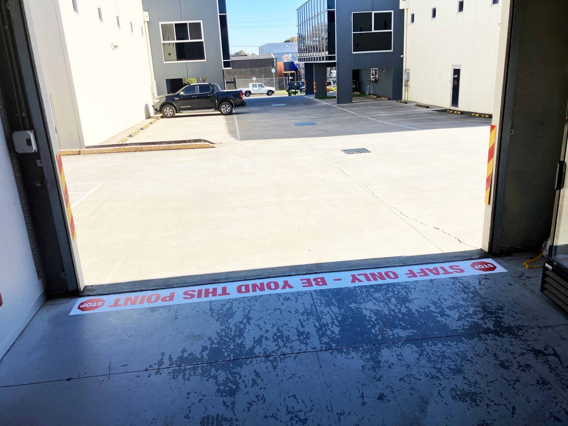 Stop Staff - Only Beyond This Point - Floor Sticker - New Signs