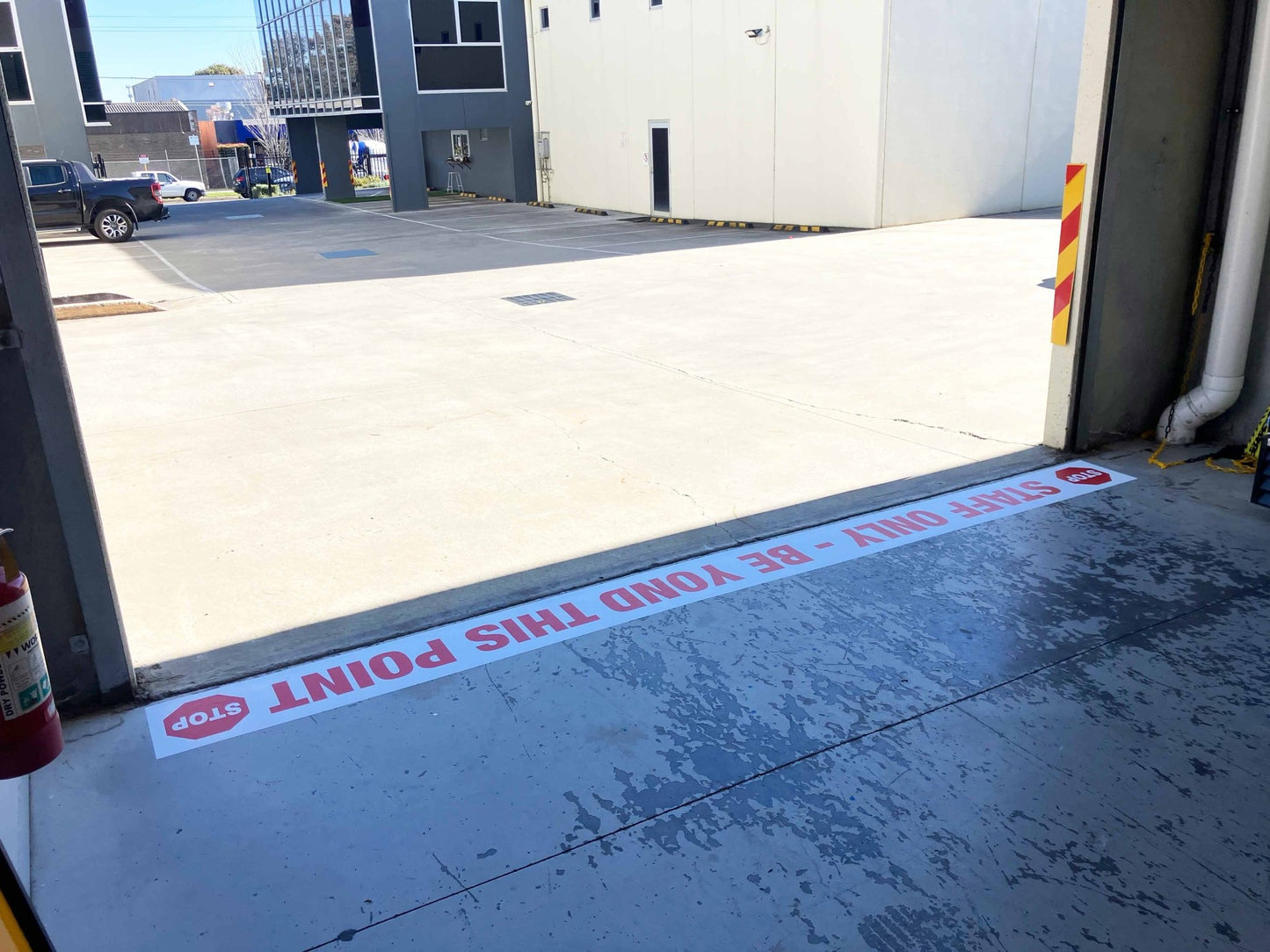 Stop Staff - Only Beyond This Point - Floor Sticker - New Signs