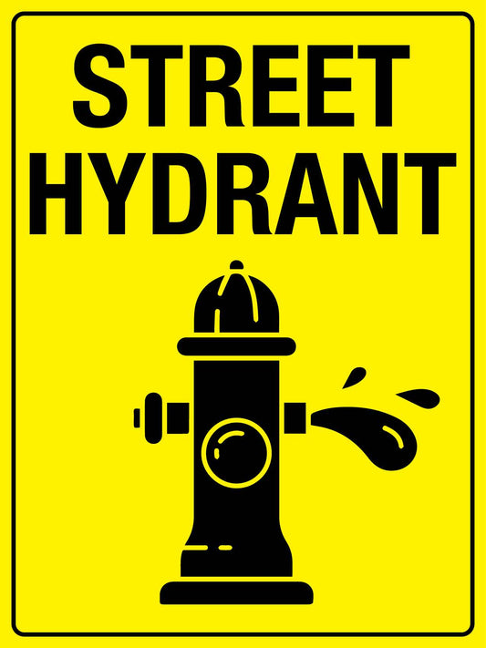 Street Hydrant Sign - New Signs