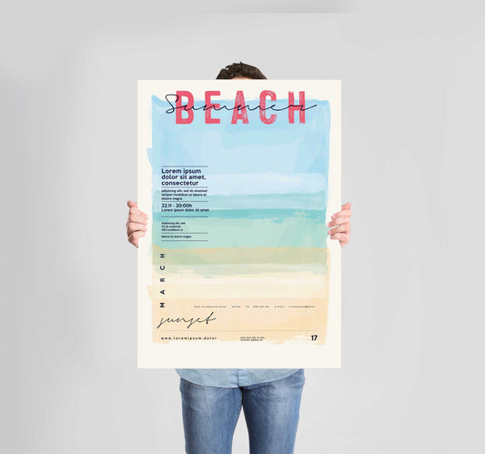 Summer Beach Poster Wall Art Prints - New Signs