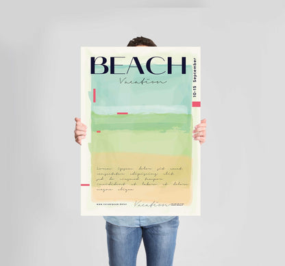 Summer Beach Poster Wall Art Prints (Set of 4) - New Signs