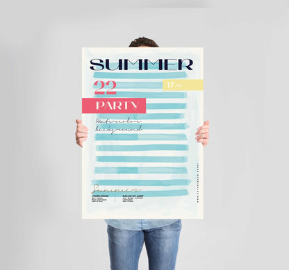 Summer Beach Poster Wall Art Prints (Set of 4) - New Signs