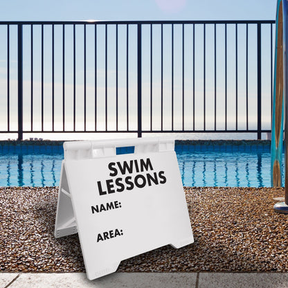 Swim Lessons Name Area - Evarite A - Frame Sign - New Signs