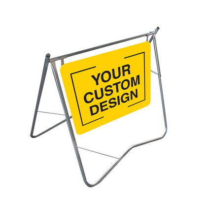 Swinger Road Safety Sign A - Frame - Custom Design - 600mm x 600mm - New Signs
