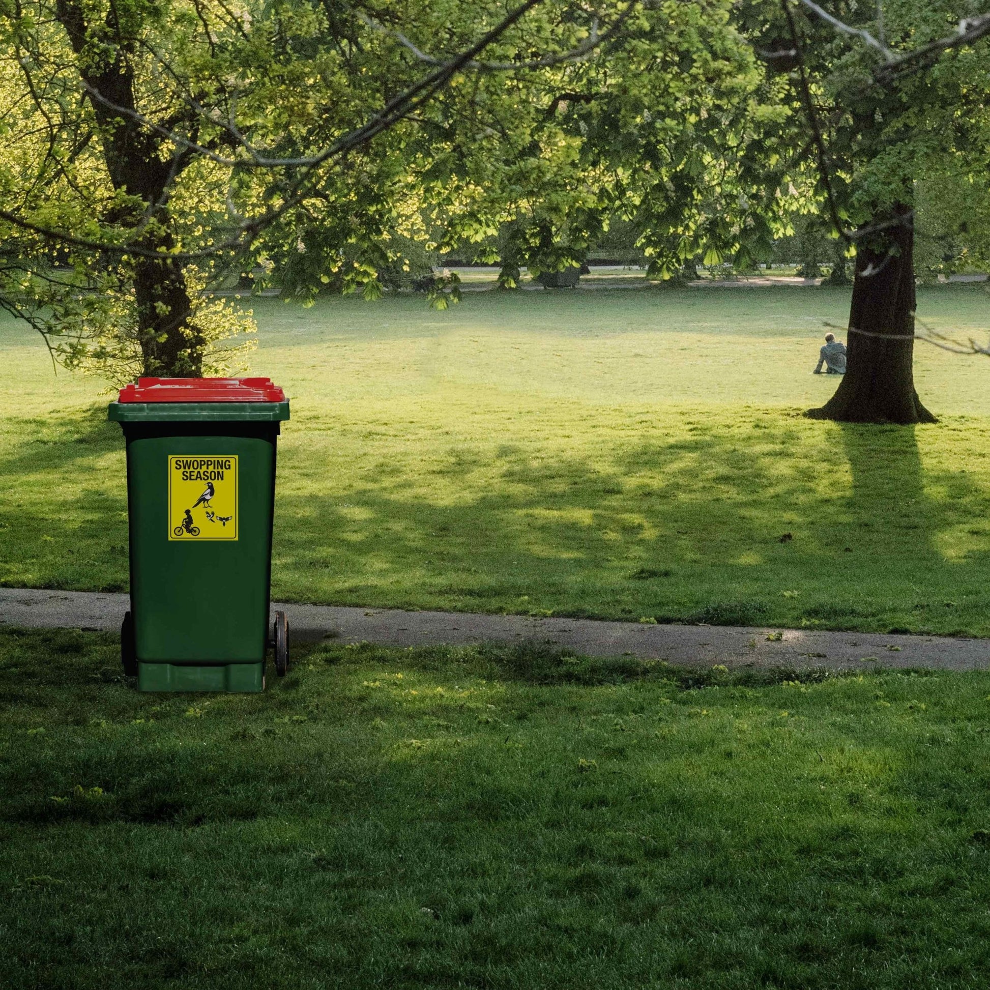 Swooping Season Wheelie Bin Sticker - New Signs