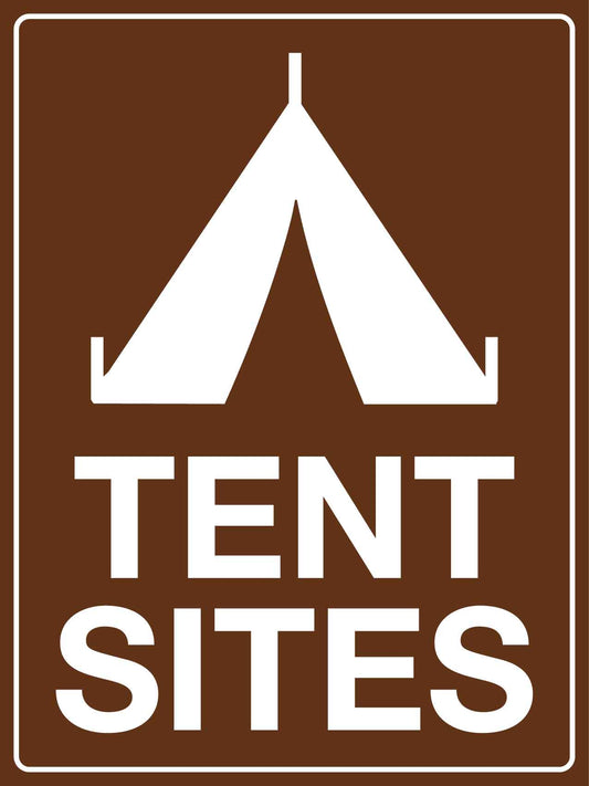 Tent Sites Sign - New Signs