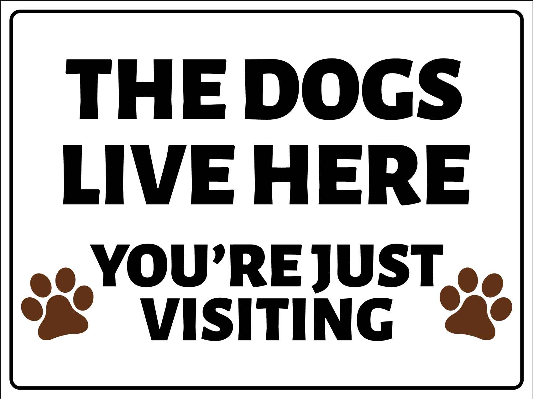 The Dogs Live Here Sign - New Signs