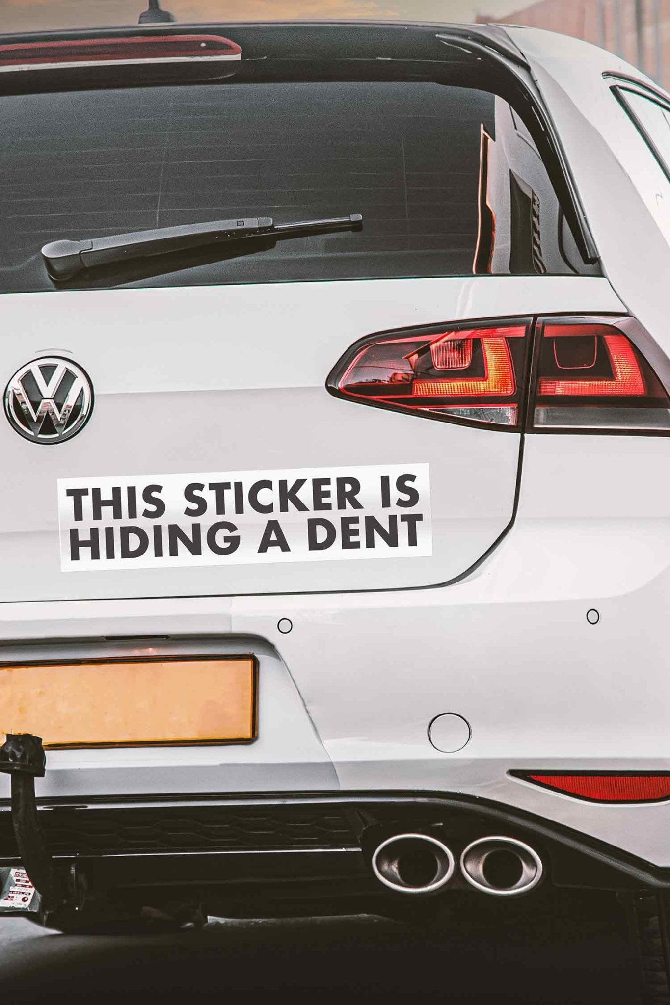 This Sticker Is Hiding A Dent Car Bumper Stickers - New Signs