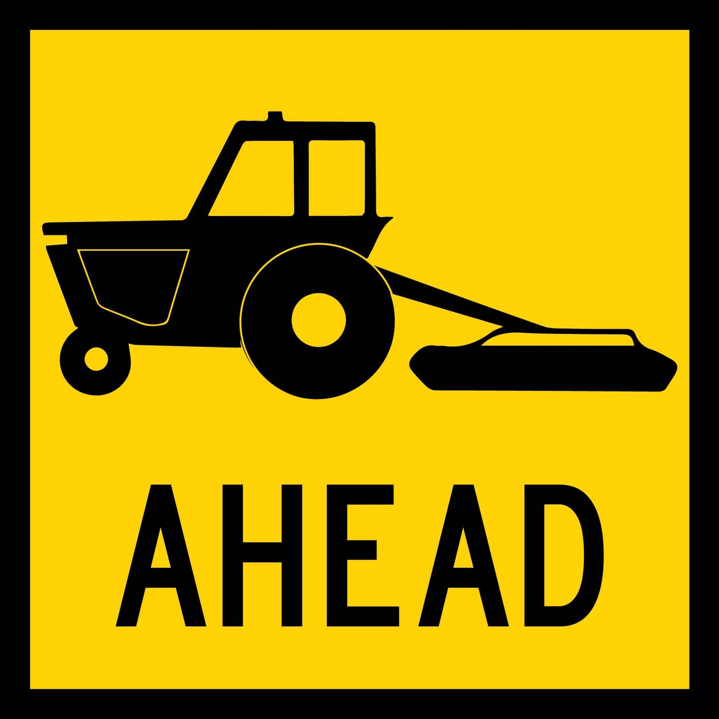 Tractor Ahead Multi Message Traffic Sign - New Signs
