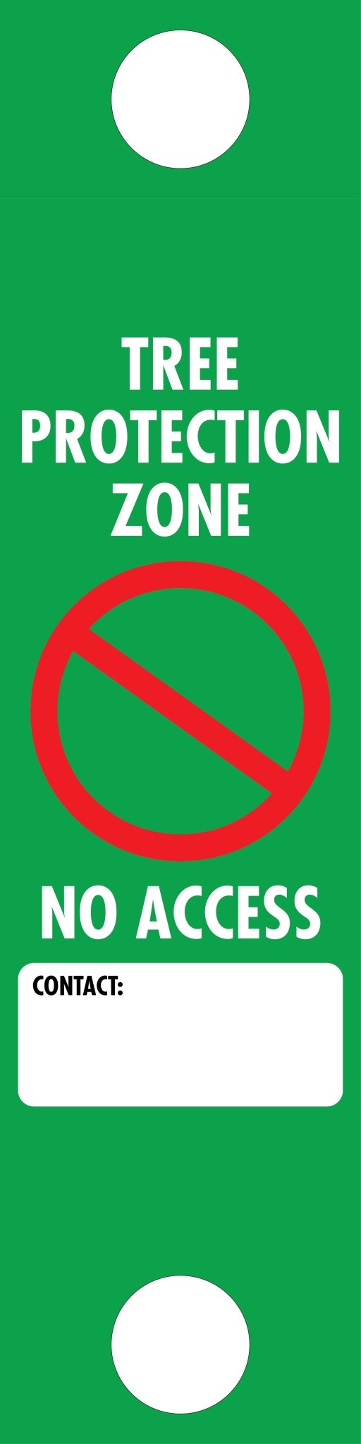 Tree Protection Zone No Access Custom - Corflute Bollard Traffic Signs - New Signs