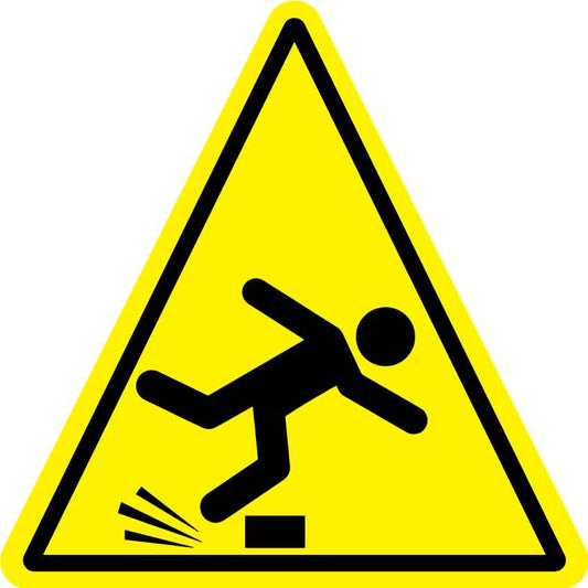 Trip Hazard (Triangle) Decal - New Signs