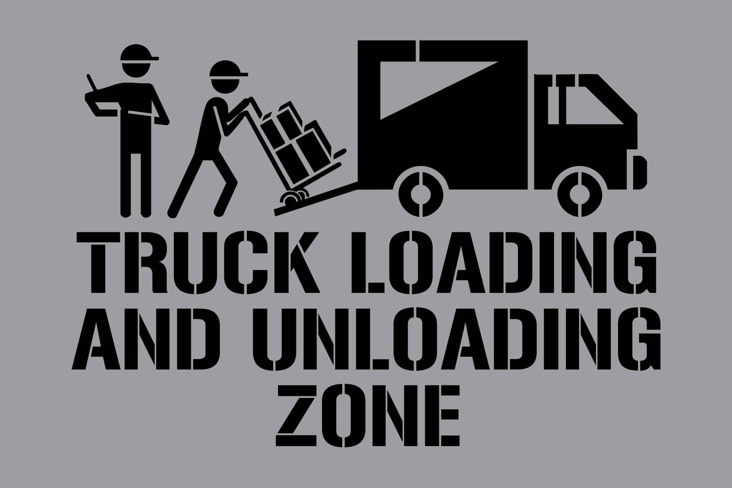 Truck Loading And Unloading Zone - Aluminium Composite Stencil - New Signs