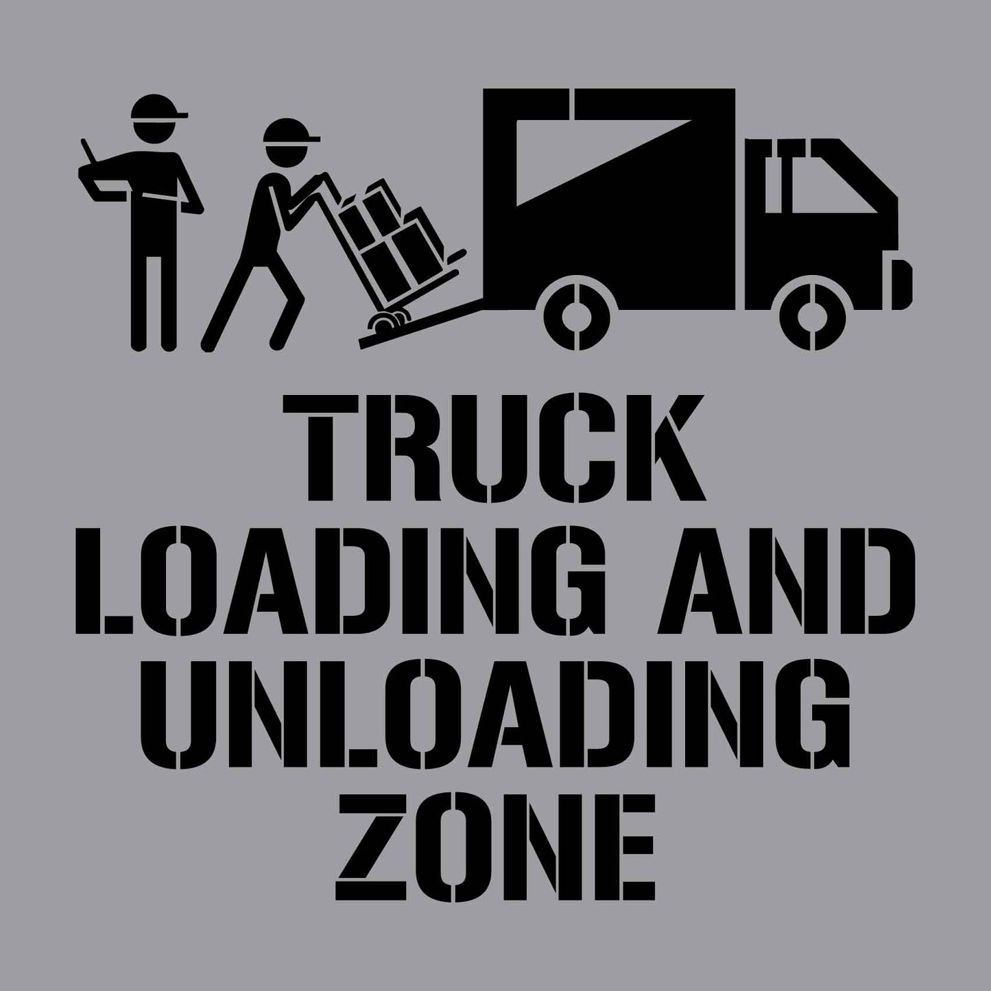 Truck Loading And Unloading Zone - Aluminium Composite Stencil - New Signs