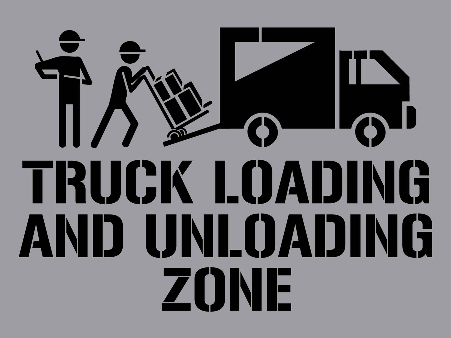 Truck Loading And Unloading Zone - Aluminium Composite Stencil - New Signs