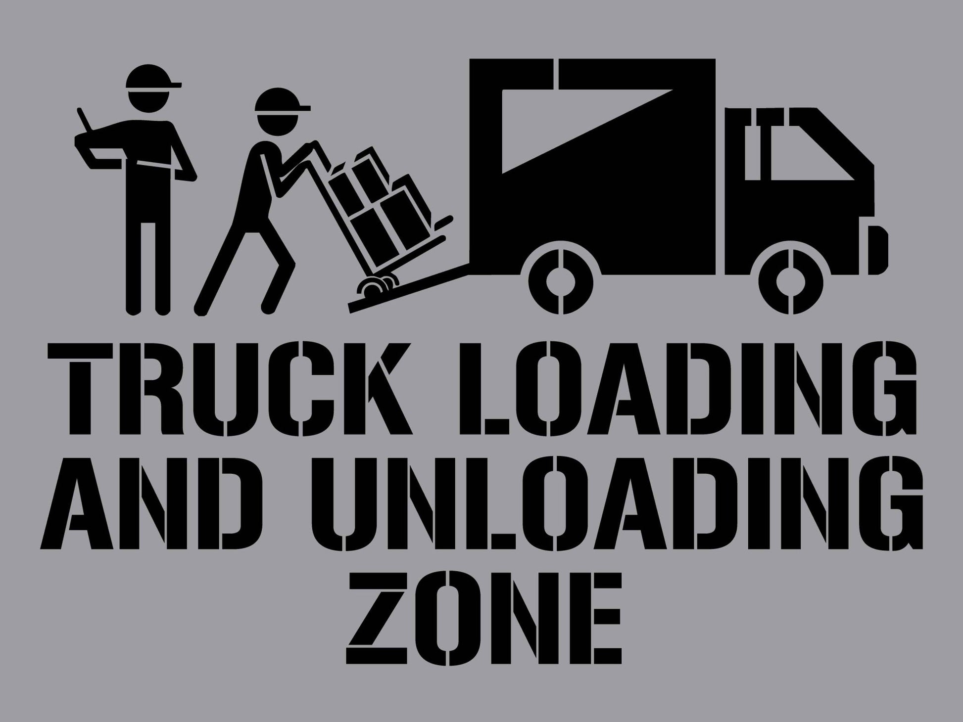 Truck Loading And Unloading Zone - Aluminium Composite Stencil - New Signs