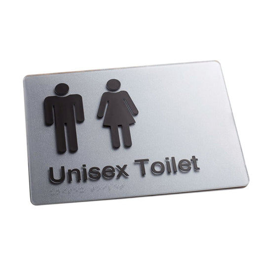 Unisex Toilet - Braille Sign - New Signs