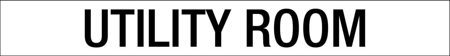 Utility Room - Statutory Sign - New Signs