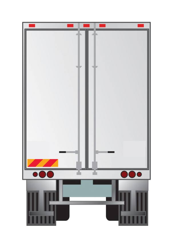 Vehicle Rear Marker Red Yellow Candy Plates (Left Hand Side Only) 400mm x 100mm Reflective Sign - New Signs