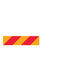 Vehicle Rear Marker Red Yellow Candy Plates (Left Hand Side Only) 400mm x 100mm Reflective Sign - New Signs