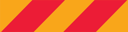 Vehicle Rear Marker Red Yellow Candy Plates (Left Hand Side Only) 400mm x 100mm Reflective Sign - New Signs