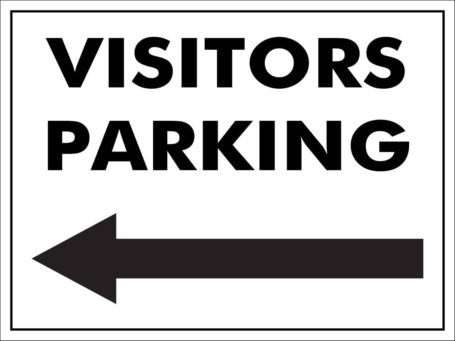 Visitors Parking Left Arrow Sign - New Signs
