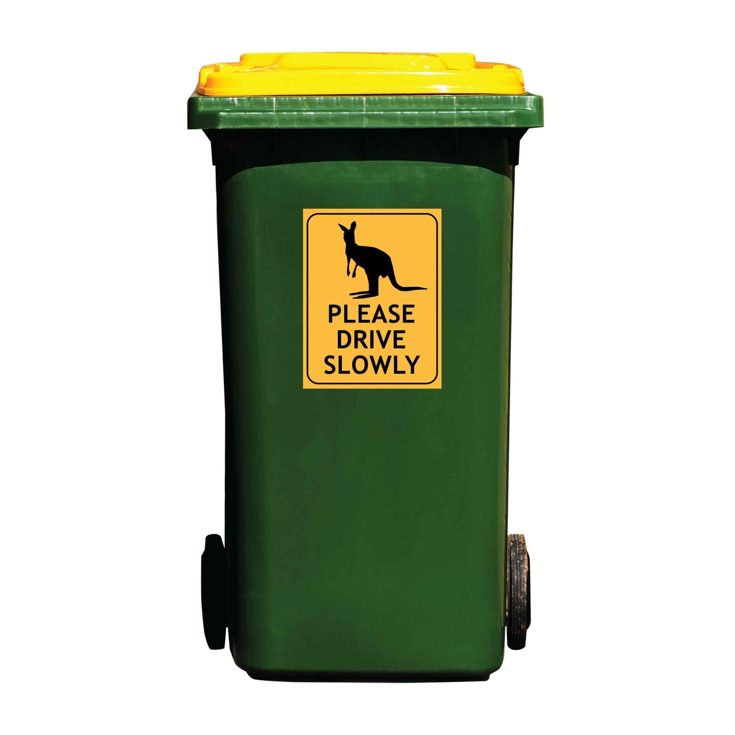 Wallaby Please Drive Slowly Wheelie Bin Sticker - New Signs