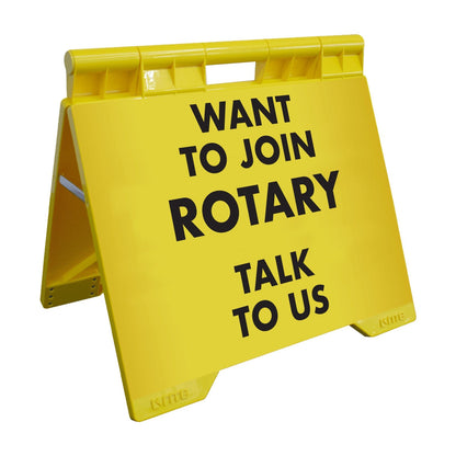 Want To Join Rotary Talk To Us - Evarite A - Frame Sign - New Signs