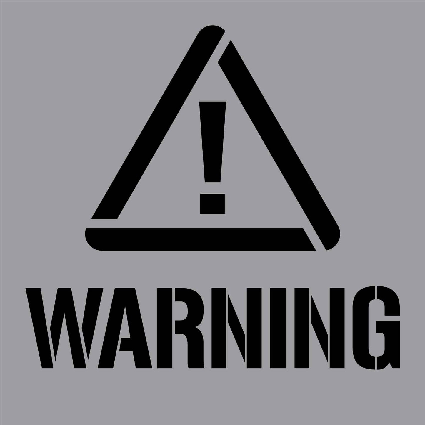 Warning - Aluminium Composite Stencil - New Signs