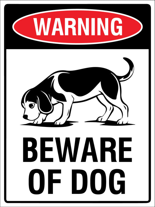 Warning Beware Of Dog Beagle Sign - New Signs