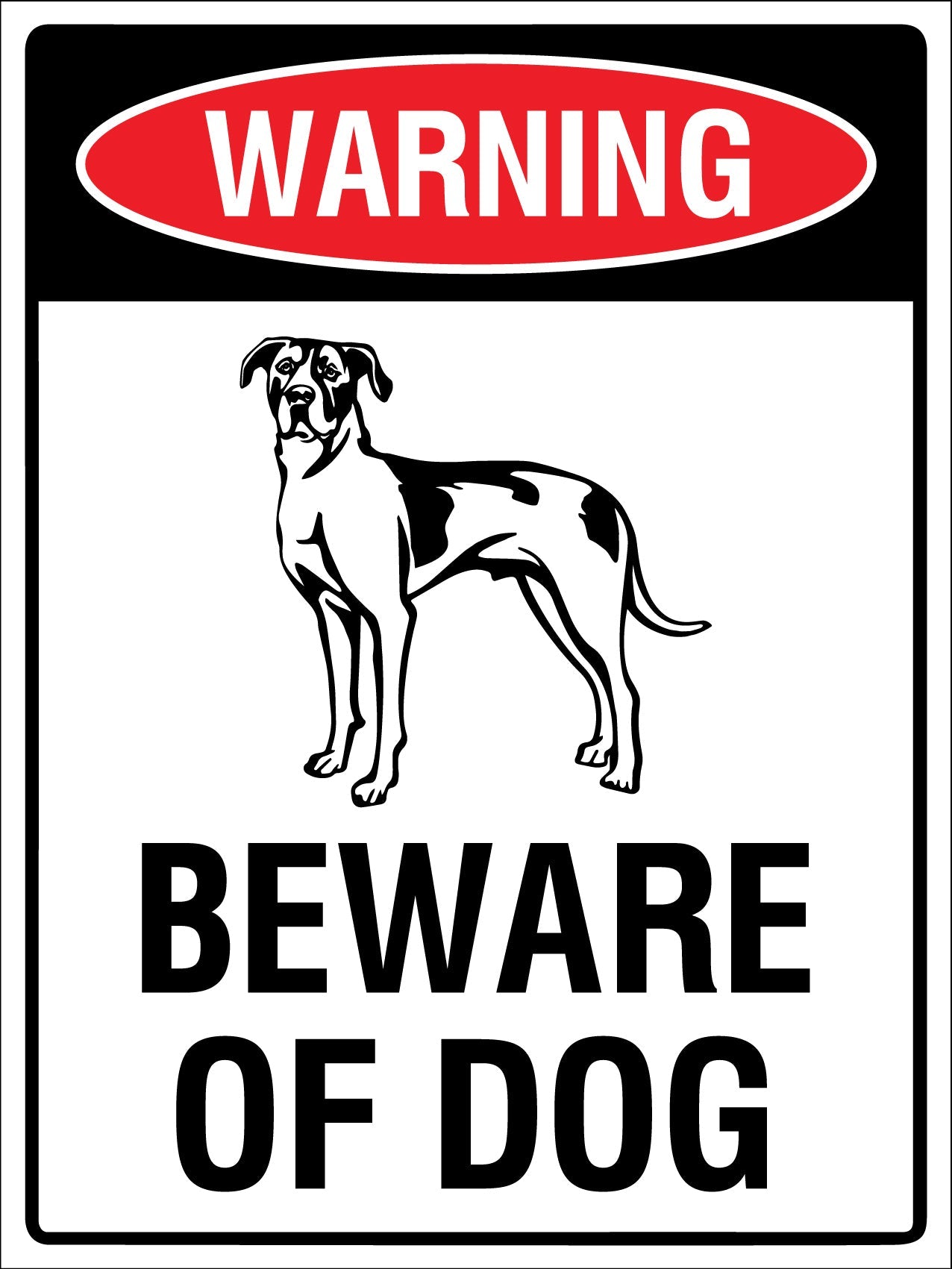Warning Beware Of Dog Bull Arab Sign - New Signs