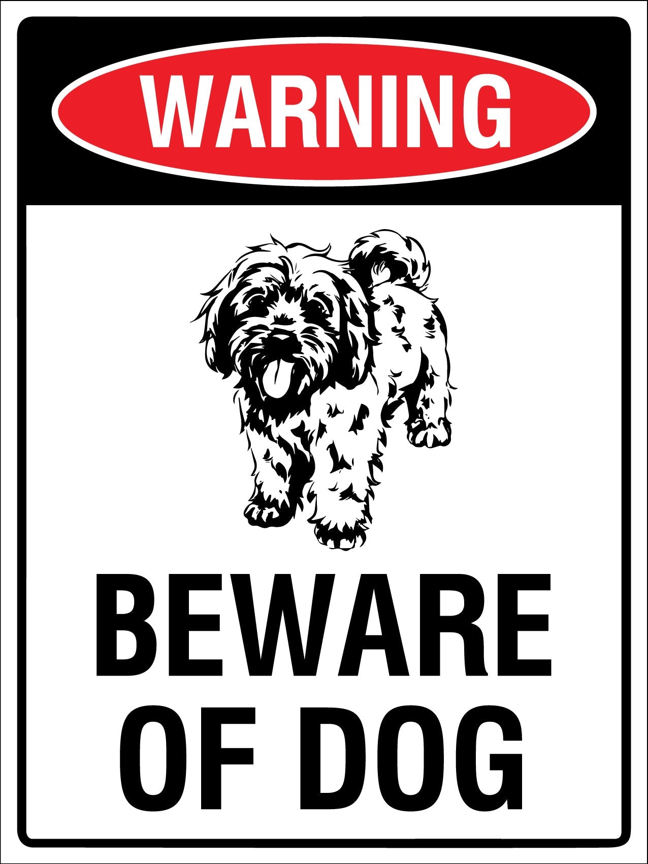 Warning Beware Of Dog Cavapoo Sign - New Signs