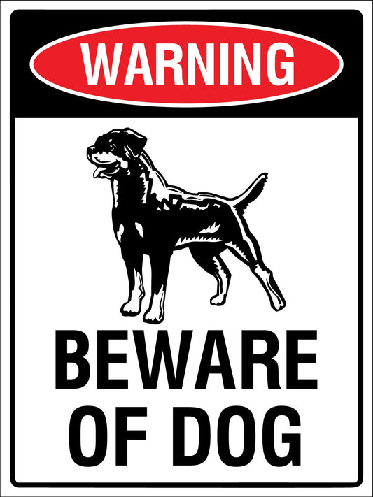 Warning Beware Of Dog Rottweiler Sign - New Signs