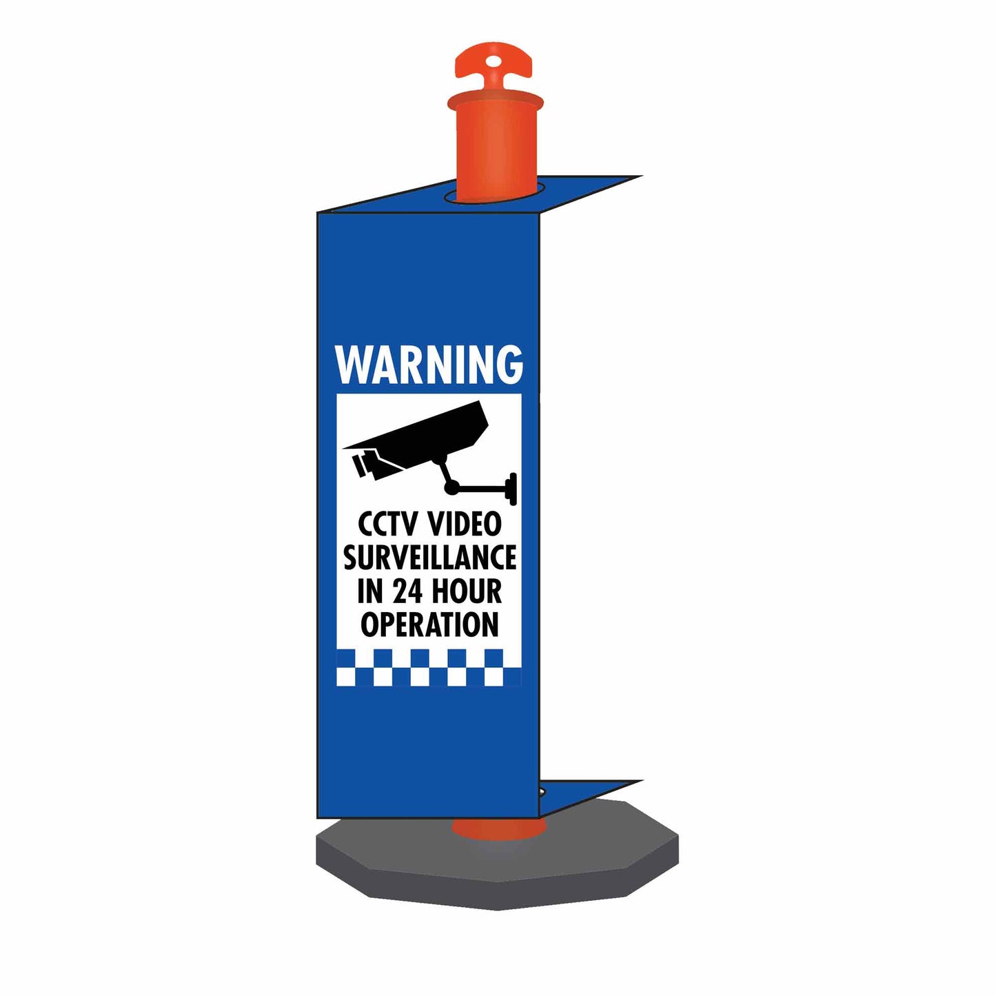 Warning CCTV Video Surveillance - Corflute Bollard Traffic Signs - New Signs