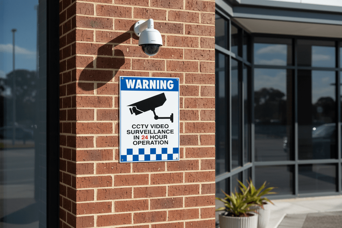 Warning CCTV Video Surveillance Sign - New Signs