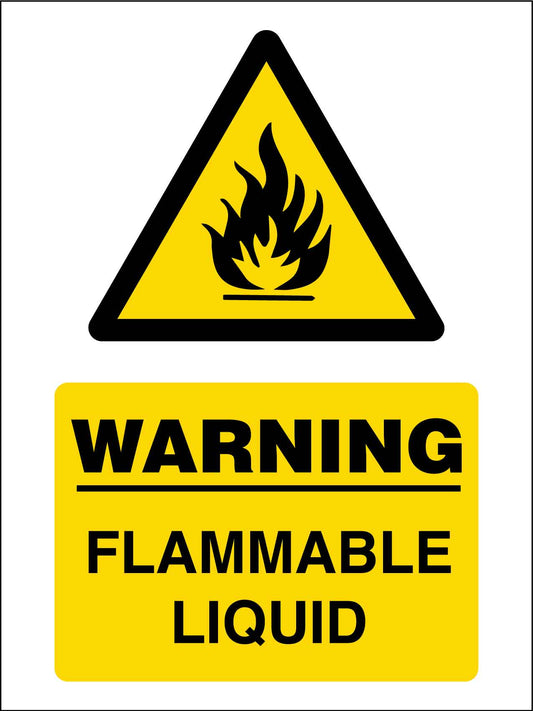 Warning Flammable Liquid Sign - New Signs