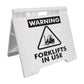 Warning Forklifts In Use - Evarite A - Frame Sign - New Signs