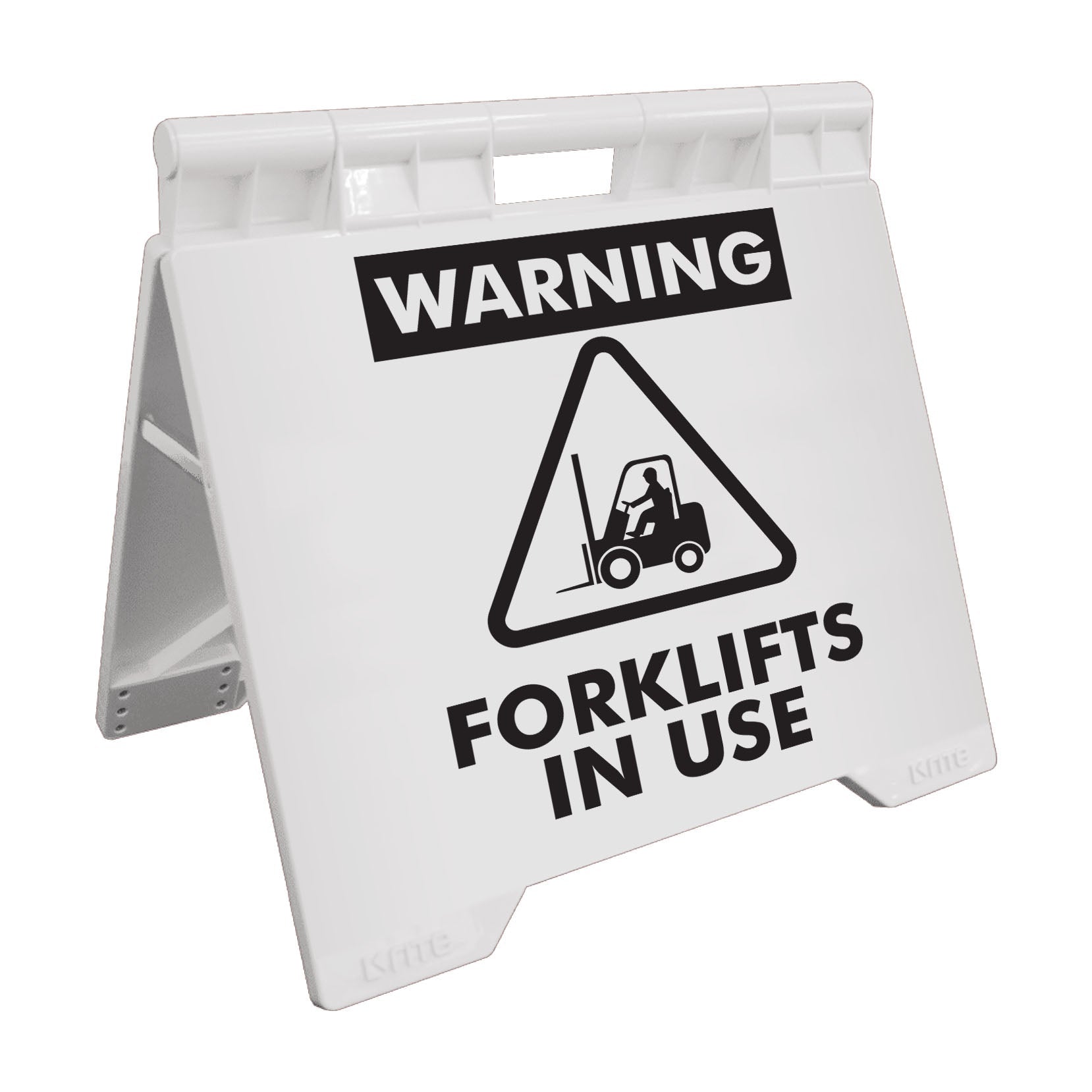 Warning Forklifts In Use - Evarite A - Frame Sign - New Signs