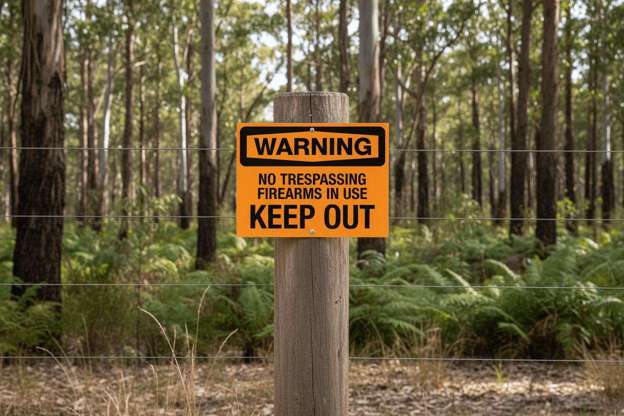 Warning No Trespassing Firearms In Use Keep Out Sign - New Signs