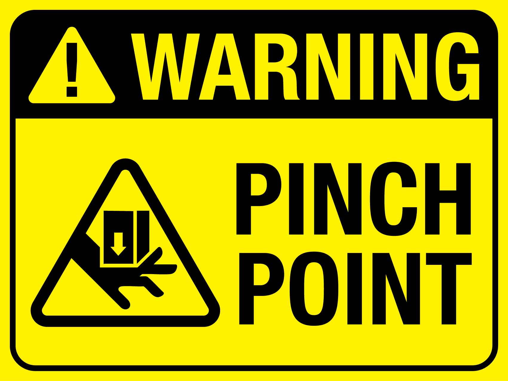 Warning Pinch Point Sign – New Signs