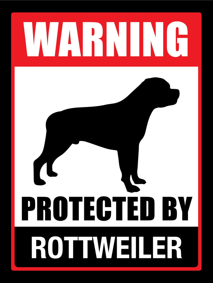Warning Protected By Rottweiler Sign – New Signs