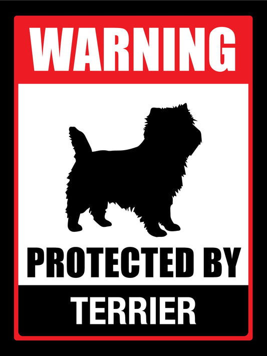 Warning Protected By Terrier Sign - New Signs
