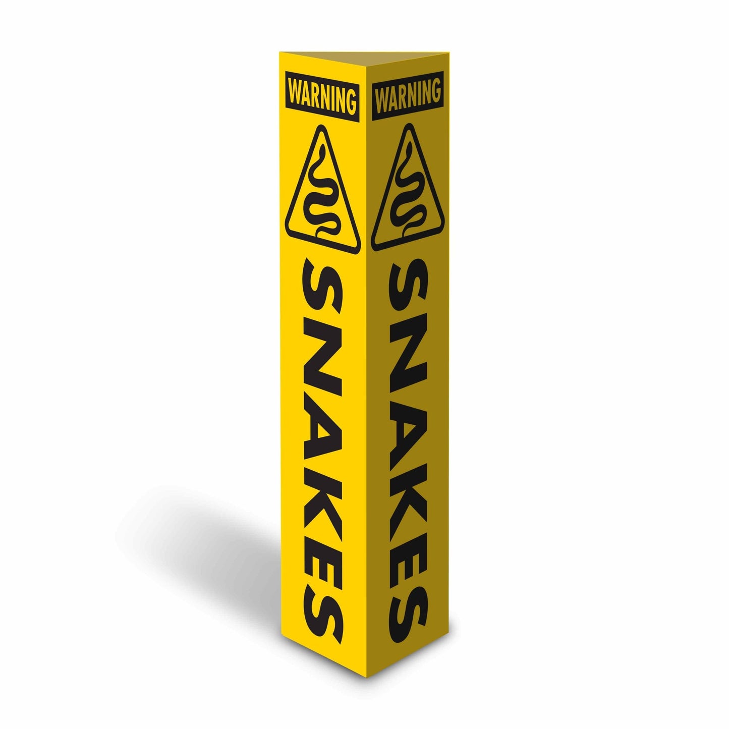Warning Snakes - Corflute Bollard Cover - New Signs