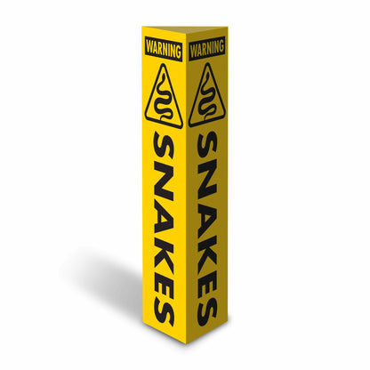 Warning Snakes - Corflute Bollard Cover - New Signs