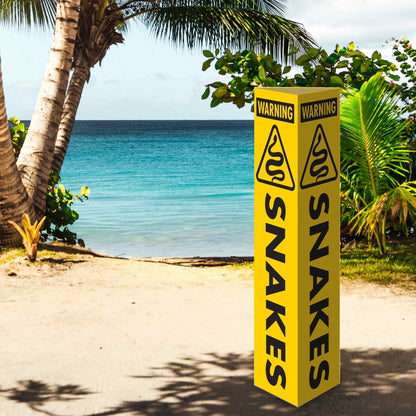 Warning Snakes - Corflute Bollard Cover - New Signs