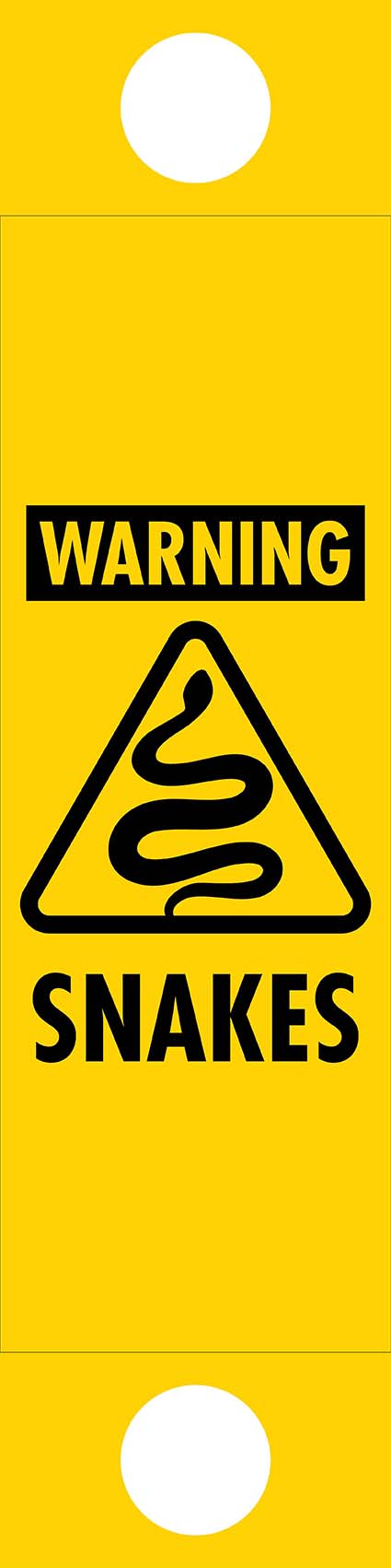 Warning Snakes - Corflute Bollard Traffic Signs - New Signs