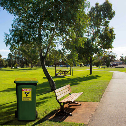 Warning Swooping Bird Wheelie Bin Sticker - New Signs