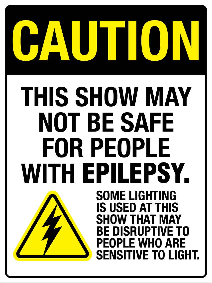 Warning This Show May Not Be Safe For People With Epilepsy Sign - New Signs