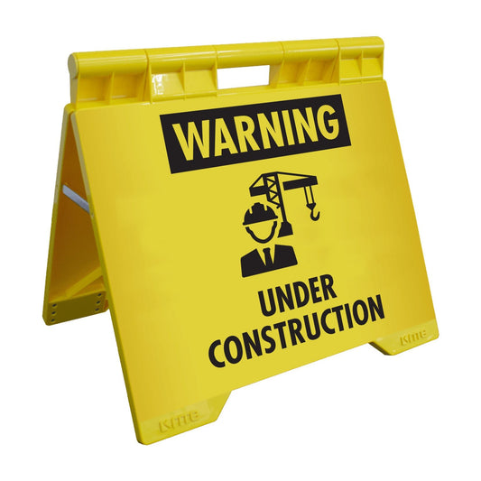 Warning Under Construction - Evarite A - Frame Sign - New Signs